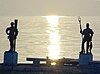 The Ferryman and the Fisherman. Sculptures on the Promenad