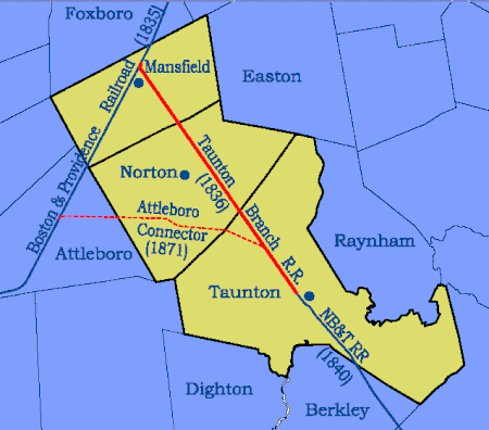 Map of Taunton Branch Railroad TAUNTON BRANCH RR.gif