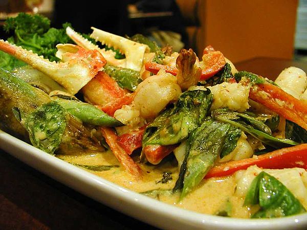 Thai-style seafood curry