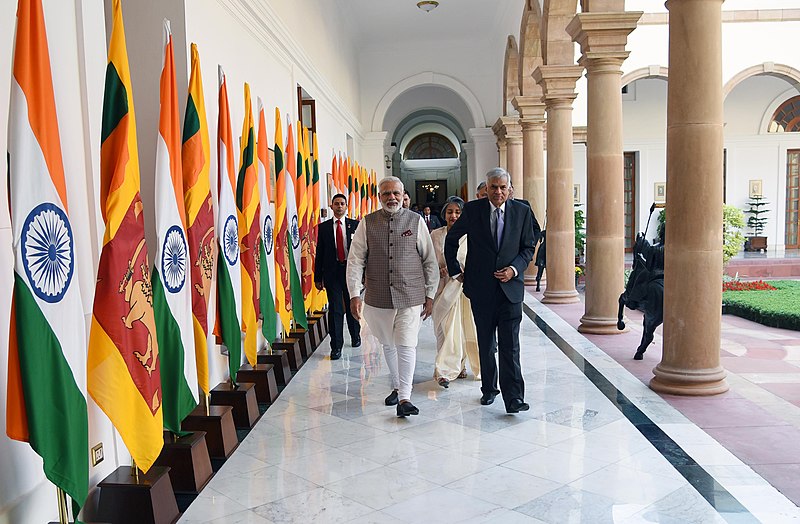 File:The Prime Minister, Shri Narendra Modi with the Prime Minister of the Democratic Socialist Republic of Sri Lanka, Mr. Ranil Wickremesinghe, at Hyderabad House, in New Delhi on November 23, 2017 (2).jpg