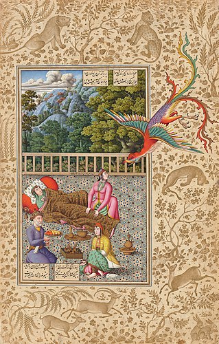 The simurgh arrives to assist with the birth of Rustam