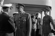 First meeting of Tito and Nasser onboard Yugoslav ship Galeb in the Suez Canal, February 1955 Tito and Nasser Meeting.tif