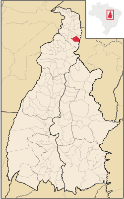 Localização de Palmeiras do Tocantins no Tocantins