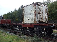 Two Conflats with an insulated container, at Ruddington Two Conflats at Ruddington.JPG