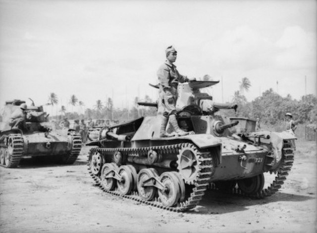 Type 95 Ha-Go tanks in New Britain following the Japanese surrender