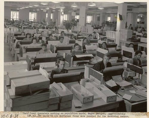 Negro section of keypunch operators at the U.S. Census Bureau