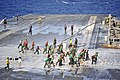 Cleaning the flight deck