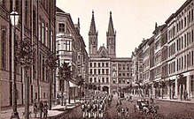 Magdeburg in the 1830s Ulrichskirche Wilhelmstrasse Magdeburg Zeichnung um 1830.jpg