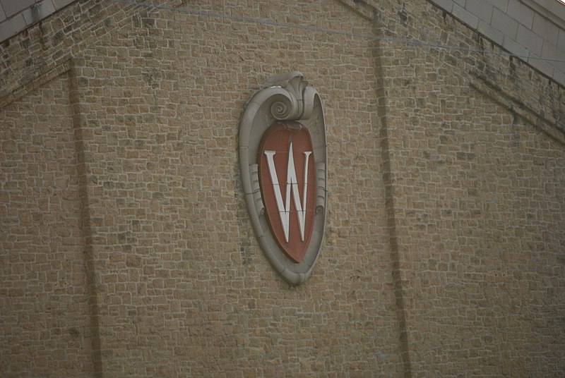 File:University Crest on the Fieldhouse (4335941089).jpg