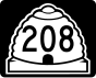 State Route 208 маркер