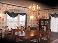 This dining room was added by Judge James' son, Burt, on the first floor, at a later date along with the third floor addition.