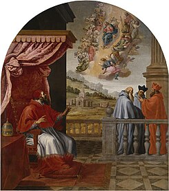 Vicente Carducho. "Visión del papa Víctor III" (1626-1632), Cartuja del Paular-Museo del Prado.jpg