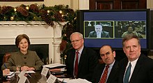 Abrams participates in a video conference on Myanmar in recognition of Human Rights Day, 2007 Video Teleconference on Burma in Recognition of International Human Rights Day.jpg