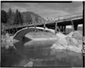 View from south river bank looking northeast - Belton Bridge, Spanning middle fork of Flathead River at Going-to-the-Sun Road, West Glacier, Flathead County, MT HAER MONT,15-WEGLA,2-1.tif