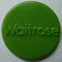 A Waitrose 'Community Matters' charity token Waitrose token.jpg
