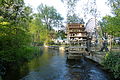 Das Wasserrad beim Wasserspielplatz