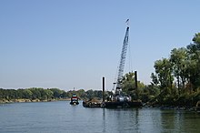 Sacramento River bank stabilization project in the city (2006).