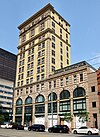 Conover Building West facade of Wright Stop Plaza (Conover Building) in Dayton OH 2021.jpg