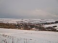 Whitwell, Isle of Wight seen from Newport Road, Bierley, three days after heavy snowfall occured on the island on 5 January 2010.