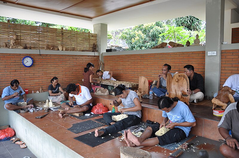 File:Wood carving in Bali.jpg