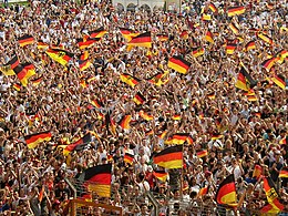 Deutsche Fußballfans während der Fußball-WM 2006