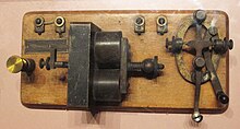 a Wright Brothers telegraph key (missing its knob) Wright Telegraph Key.jpg