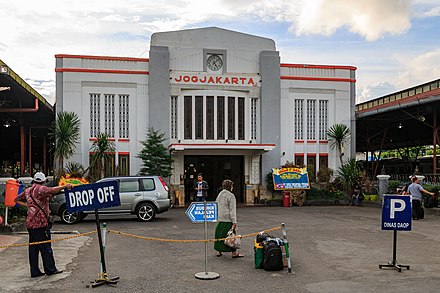 Tugu, the main railway station in Jogja