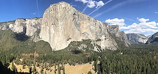 El Capitan, a granite monolith on Yosemite Valley's northern escarpment Yosemite Valley - El Capitan from Central Pillar of Frenzy - 2.JPG