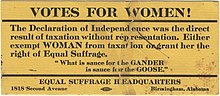 "Votes for Women" from the Alabama Equal Suffrage Association, 1919 "Votes for Women" from the Alabama Equal Suffrage Assocation, 1919.jpg