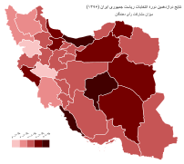 میزان مشارکت در هر استان