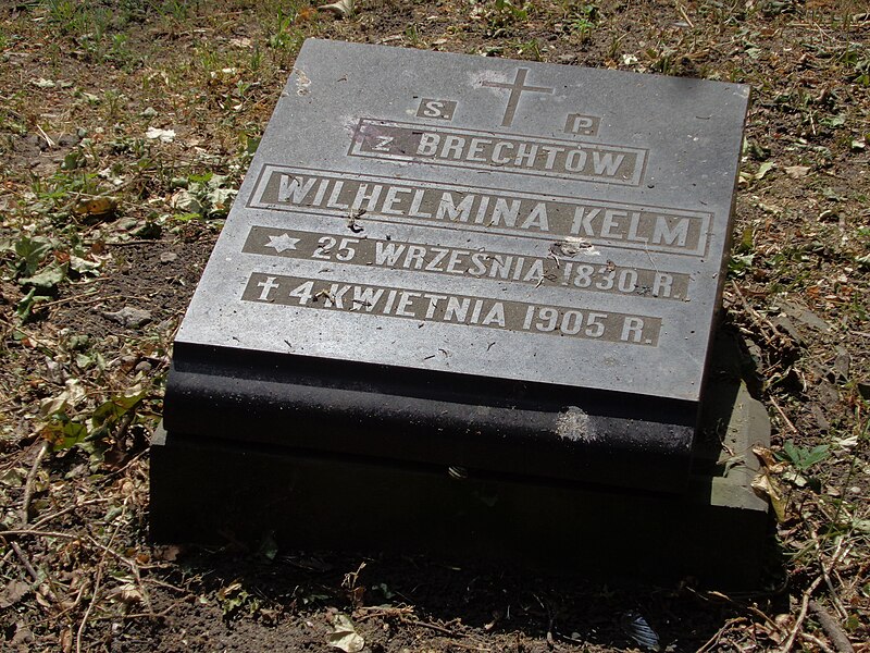 File:Łódź-grave of Wilhelmina Kelm.jpg