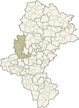 Poloha powiatu v rámci Sliezskeho vojvodstva