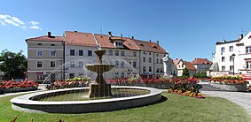 Jana Pawła II Square in Świebodzice. Plac Jana Pawła II w Świebocach.