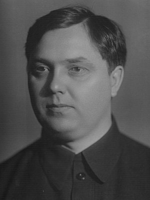 Georgy Malenkov, the Premier of the Soviet Union, emerged as one of the major contenders for the Soviet leadership in 1953, but lost to Khrushchev in 1955.[1]