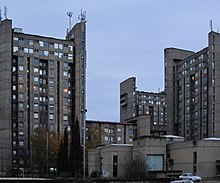 Student dormitory (1971) by Georgi Konstantinovski in Skopje Studentski Dom - Gotse Delchev 1.JPG