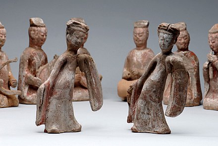 Figurines of dancers from the Northern Qi dynasty.