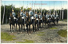 A regiment of the 1st Royal Saxon Guards Heavy Cavalry. Dresden, 1906. 07200-Dresden-1906-Koniglich Sachsisches Karabinier-Regiment-Bruck & Sohn Kunstverlag.jpg