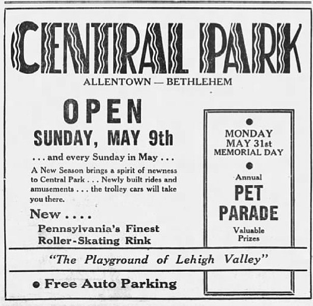 File:1937 - Central Park Ad - 8 May MC - Allentown PA.jpg