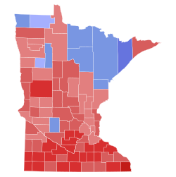 1946 Minnesota'daki Amerika Birleşik Devletleri Senatosu seçimleri, County.svg'ye göre sonuç haritası