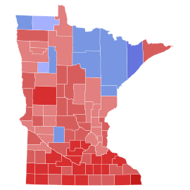 1946 United States Senate election in Minnesota results map by county.svg