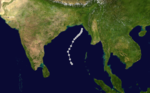 1970 Indian cyclone 1 track.png