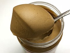 A spoonful of smooth, stabilized peanut butter