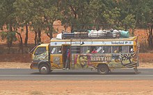 A matatu with luggage on top near Voi in 2022 2022Matatu.jpg