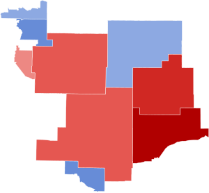 2022 Congressional Election in New Mexico's 1st District.svg