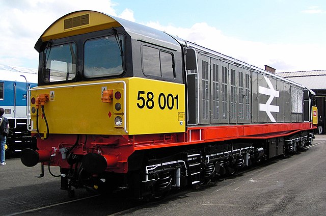 Class 58 locomotives were built by BREL's Doncaster Works