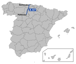 <span class="mw-page-title-main">Autovía A-67</span> Road in Spain