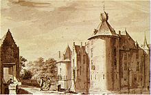 Ammersoyen Castle in 1734 A. de Haen Kasteel Ammersoyen 1734.jpg