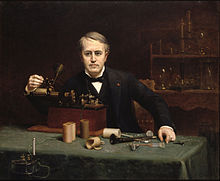 Portrait of Edison by Abraham Archibald Anderson (1890), National Portrait Gallery Abraham Archibald Anderson - Thomas Alva Edison - Google Art Project.jpg