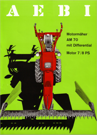 Aebi AM 70, Titelbild Produktbroschüre von 1958
