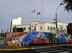 De Franse ambassade in Peru, in Lima.